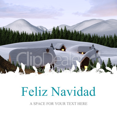 Composite image of feliz navidad