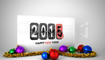 Composite image of happy new year 2015