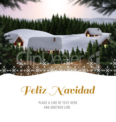 Composite image of feliz navidad