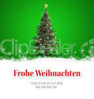 Composite image of christmas greeting in german