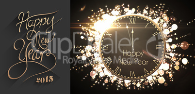 Composite image of classy new year greeting