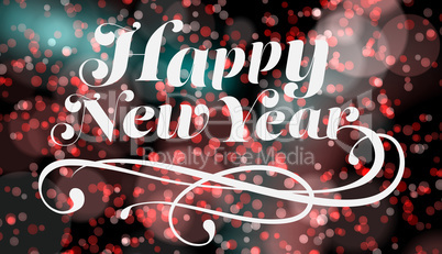 Composite image of elegant happy new year