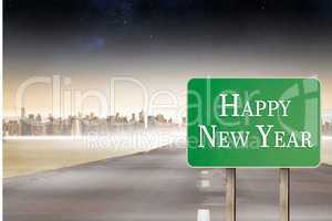 Composite image of happy new year