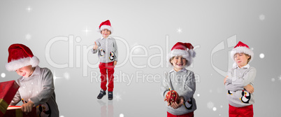 Composite image of different festive boys