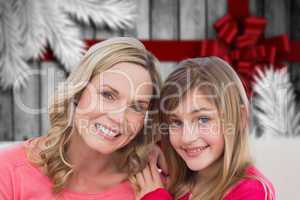 Composite image of mother and daughter