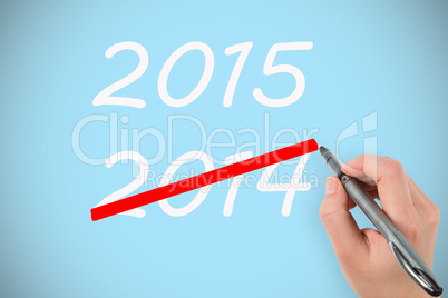 Composite image of businesswomans hand writing with pen Composite image of businesswomans hand writing with pen