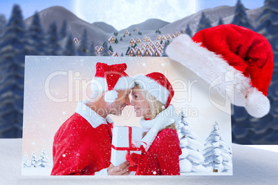 Composite image of festive couple