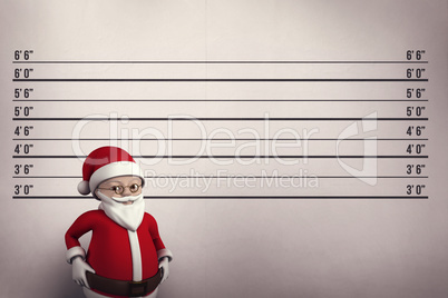 Composite image of cute cartoon santa claus