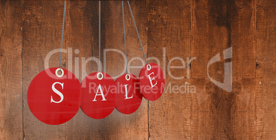 Composite image of red sale tags