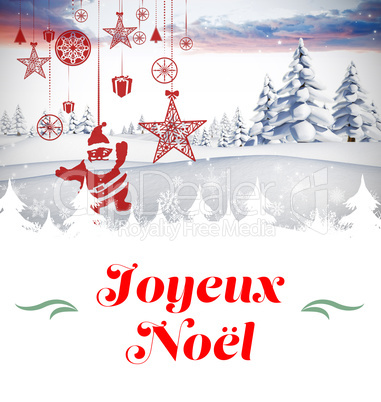 Composite image of Christmas greeting card