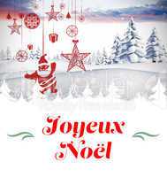 Composite image of Christmas greeting card