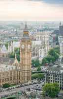London. Aerial view of Big Ben