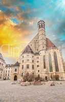 Ancient Square and Church of Vienna, Austria