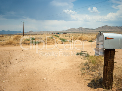 Mailbox on a countryside road