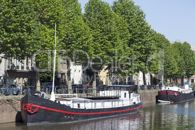 Hausboot in Gent, Belgien