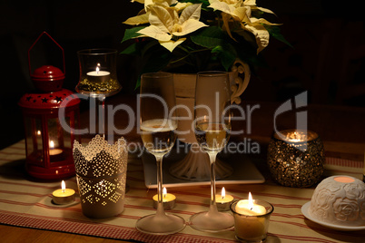 Sekt Silvester candle light