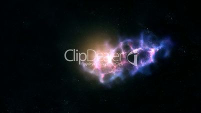 Animation of a galaxy in outer space
