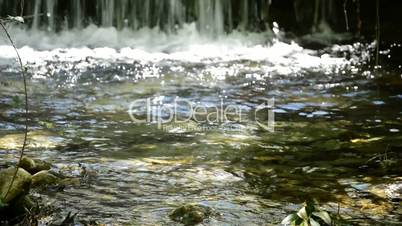 Pure water mountain running in cascade