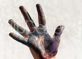 painted  hand