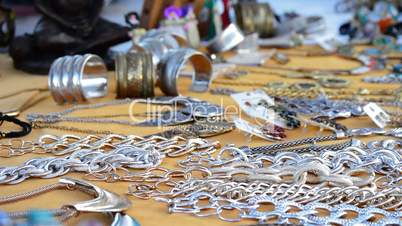 Jewelry in hawker stall craft panoramic