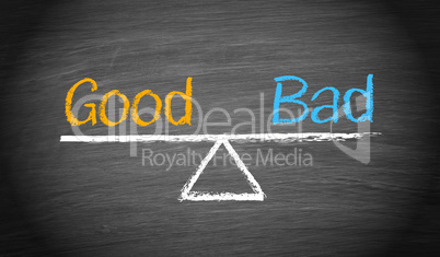 Good and Bad - Business Concept