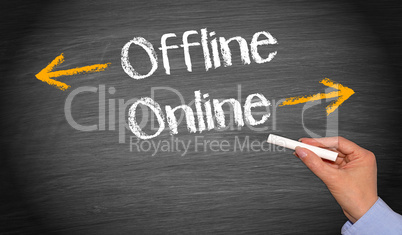 Online and Offline - Business Concept