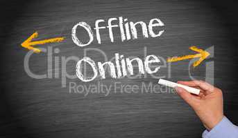 Online and Offline - Business Concept