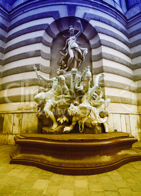 Statue on a square of Vienna, Austria