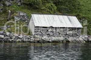 Hütte am Geirangerfjord