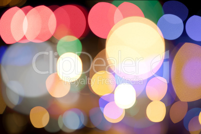 Abstract circular bokeh background of Citylight