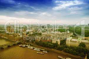 London aerial skyline