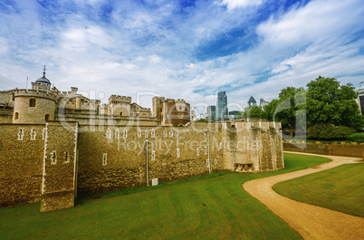 The Tower of London on a beautiful sunny day