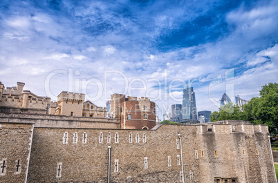 The Tower of London on a beautiful sunny day