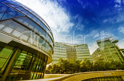 LONDON - SEPTEMBER 27, 2013: City Hall area on a beautiful sunny