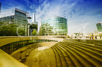 LONDON - SEPTEMBER 27, 2013: City Hall area on a beautiful sunny