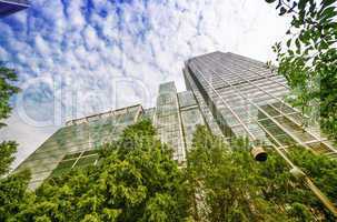 LONDON - SEPTEMBER 28, 2013: Buildings of Canary Wharf as seen f