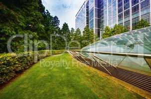 LONDON - SEPTEMBER 28, 2013: Buildings of Canary Wharf as seen f