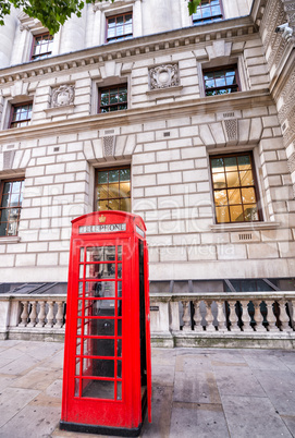 Red telephone booth, London