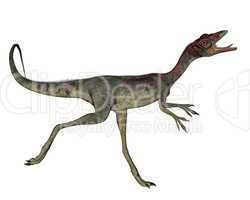 Compsognathus dinosaur running - 3D render