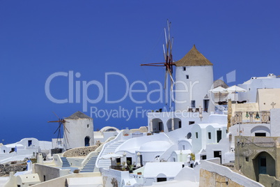 Windmill in Oia, Santorini, Greece