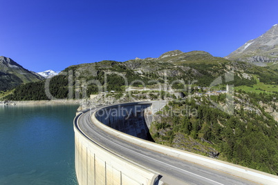 Hydro-electric Tignes dam, Isere valley, Savoie, France