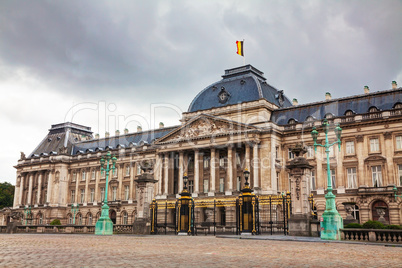 Royal Palace bulding facade in Brussels