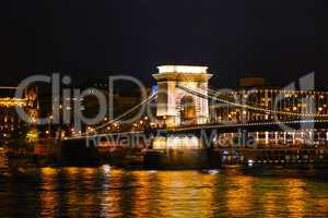 The Szechenyi Chain Bridge in Budapest