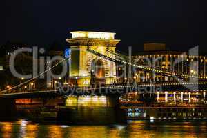 The Szechenyi Chain Bridge in Budapest