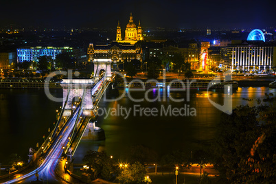 Overview of Budapest at night