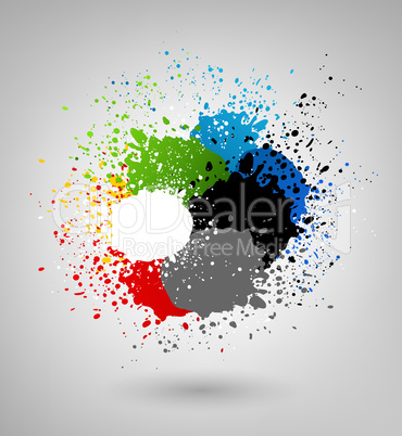 Abstract Design With Color Splashes