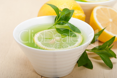 mint infusion tea tisane with lemon mint infusion tea tisane with lemon