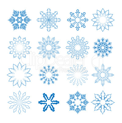 Set Of Snowflakes