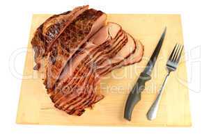 Backed peace Spiral-cut Ham ready for meal serving