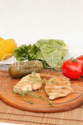 Gegrillte Hähnchenschnitzel